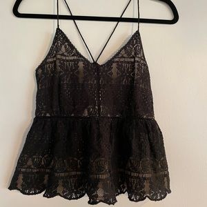 All Saints Lace Crop Top